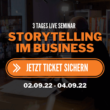 Werbung für Seminar Storytelling im Business
