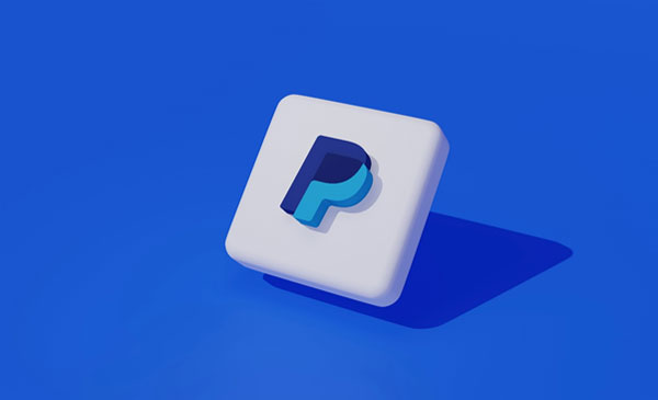 Logo Paypal auf blauem Grund