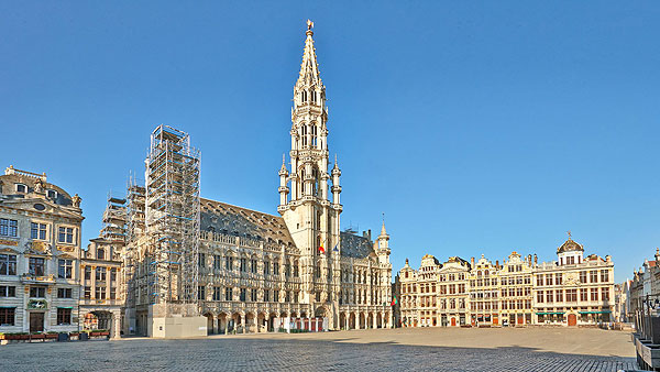 Ansicht des Grote Markt in Brüssel